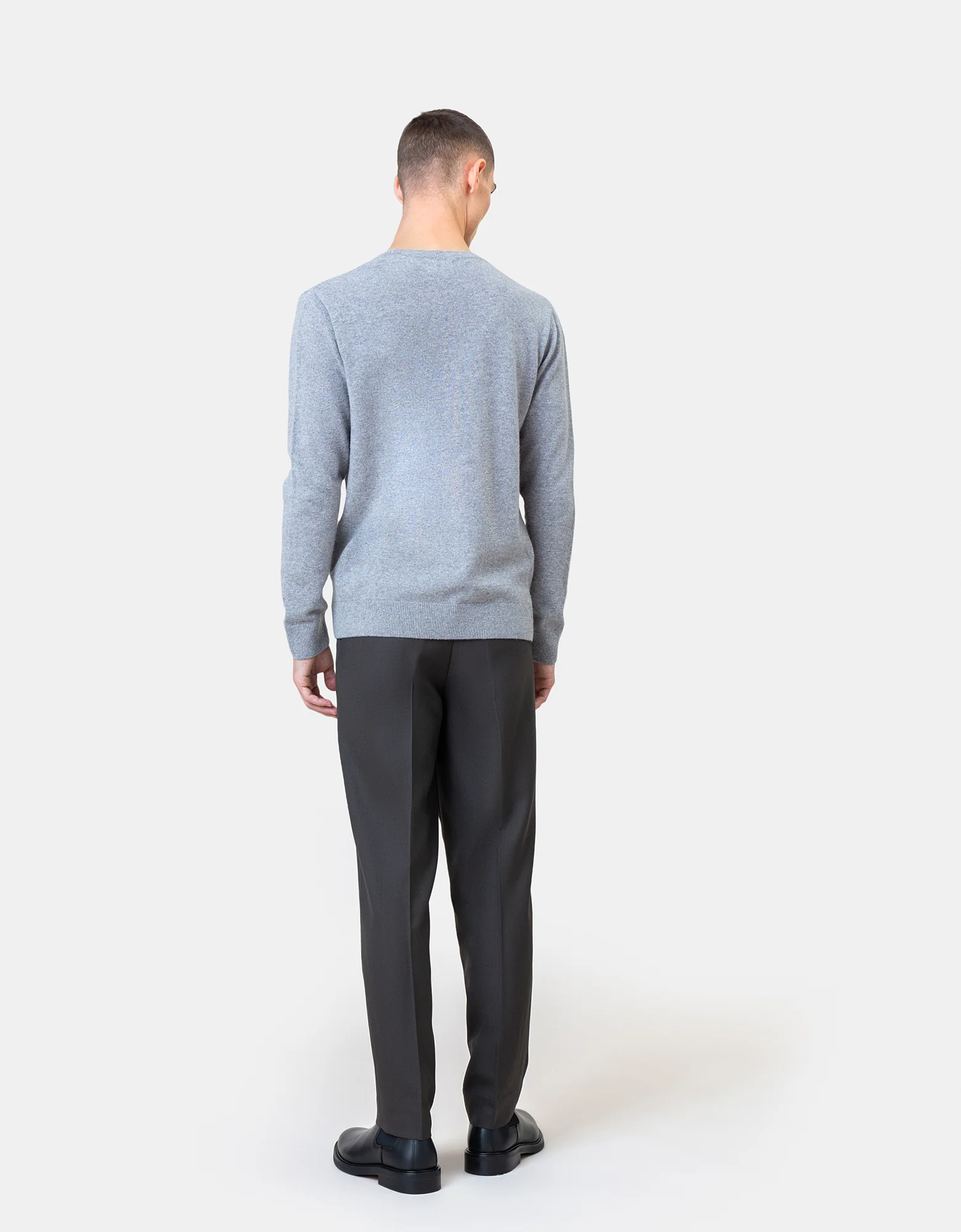 Light Merino Wool Crew - Faded Pink - Image 4