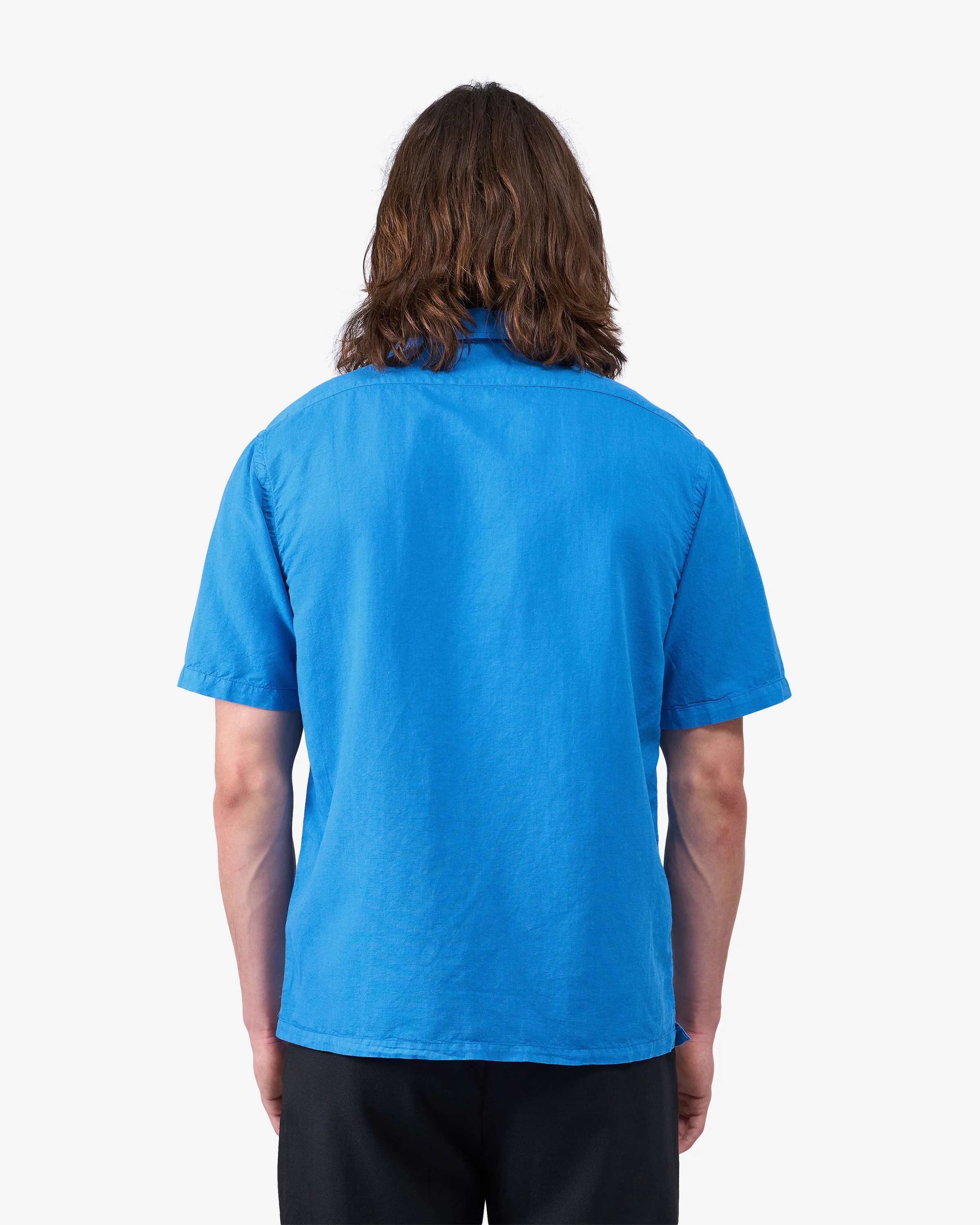 Linen Short Sleeved Shirt - Sandstone Orange - Image 4