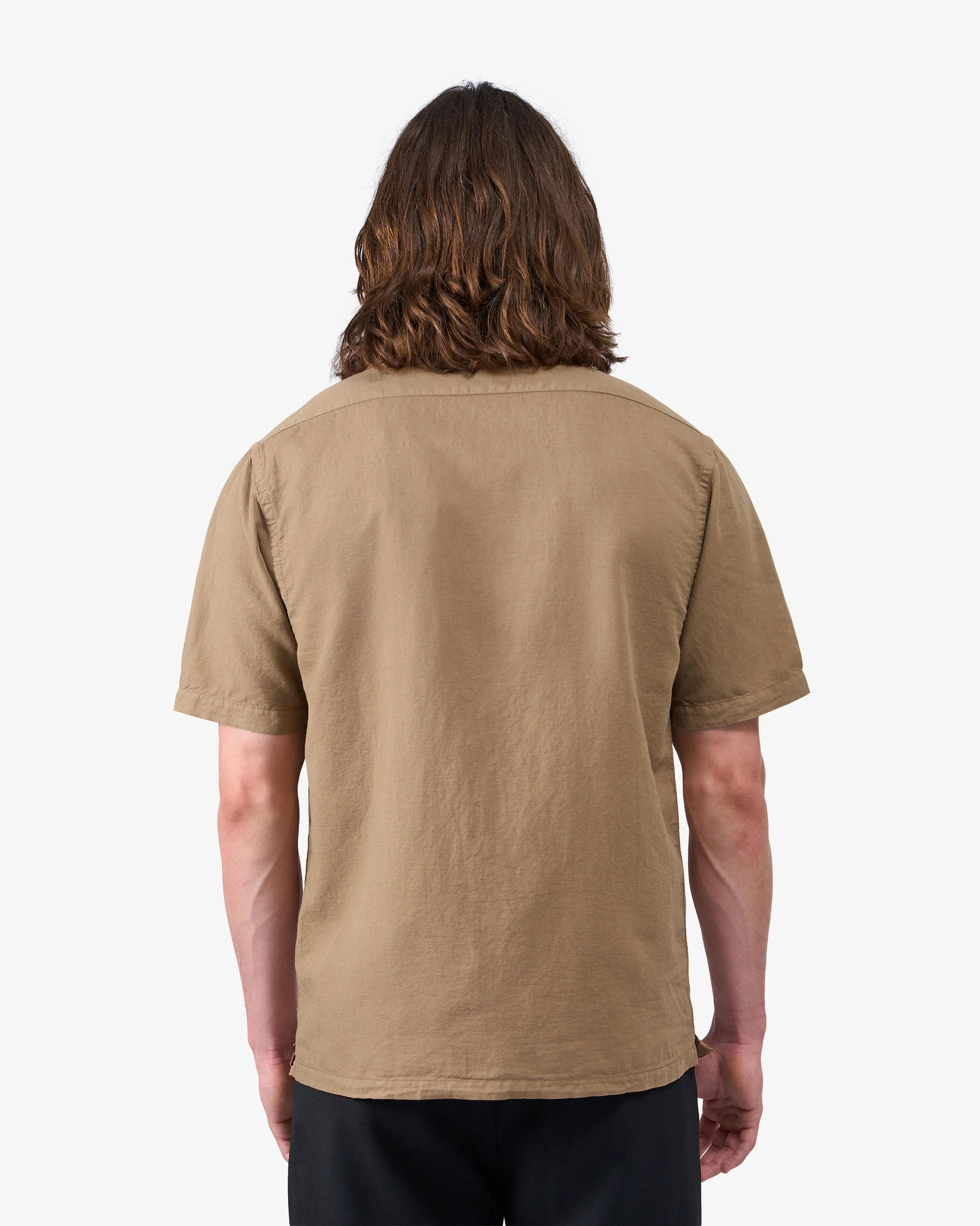 Linen Short Sleeved Shirt - Steel Blue - Image 4