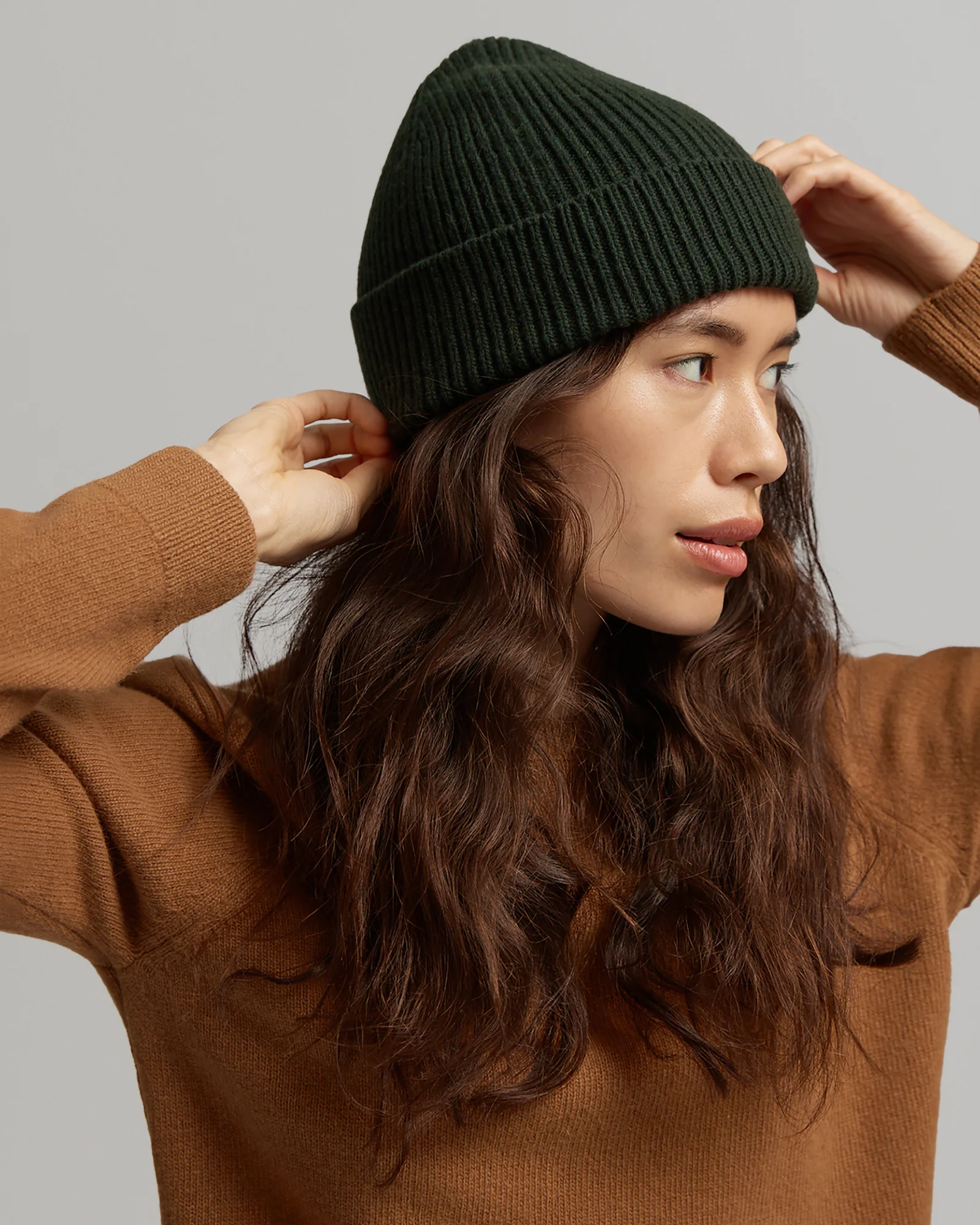 Merino Wool Beanie - Lemon Yellow - Image 3