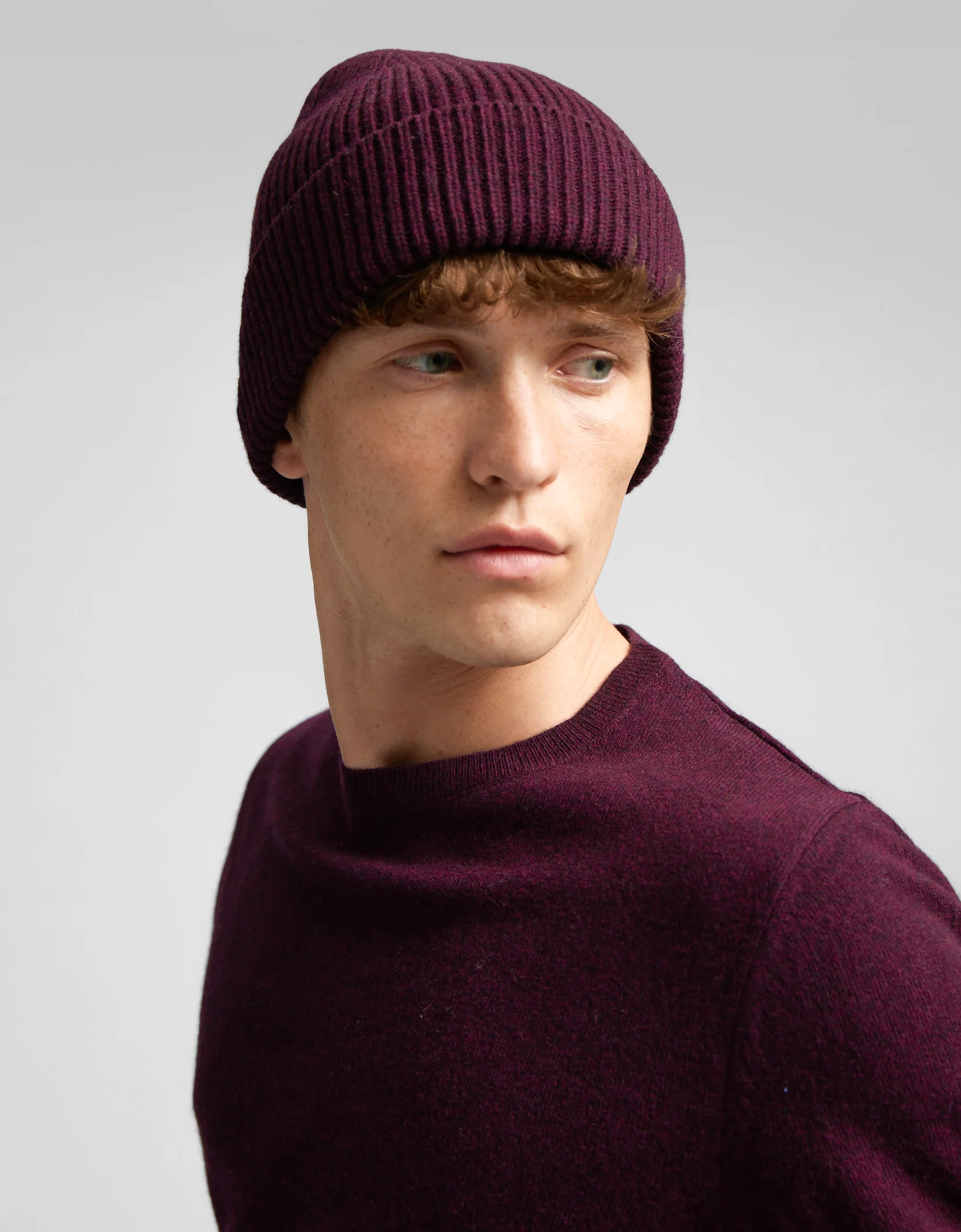 Merino Wool Beanie - Limestone Grey - Image 3