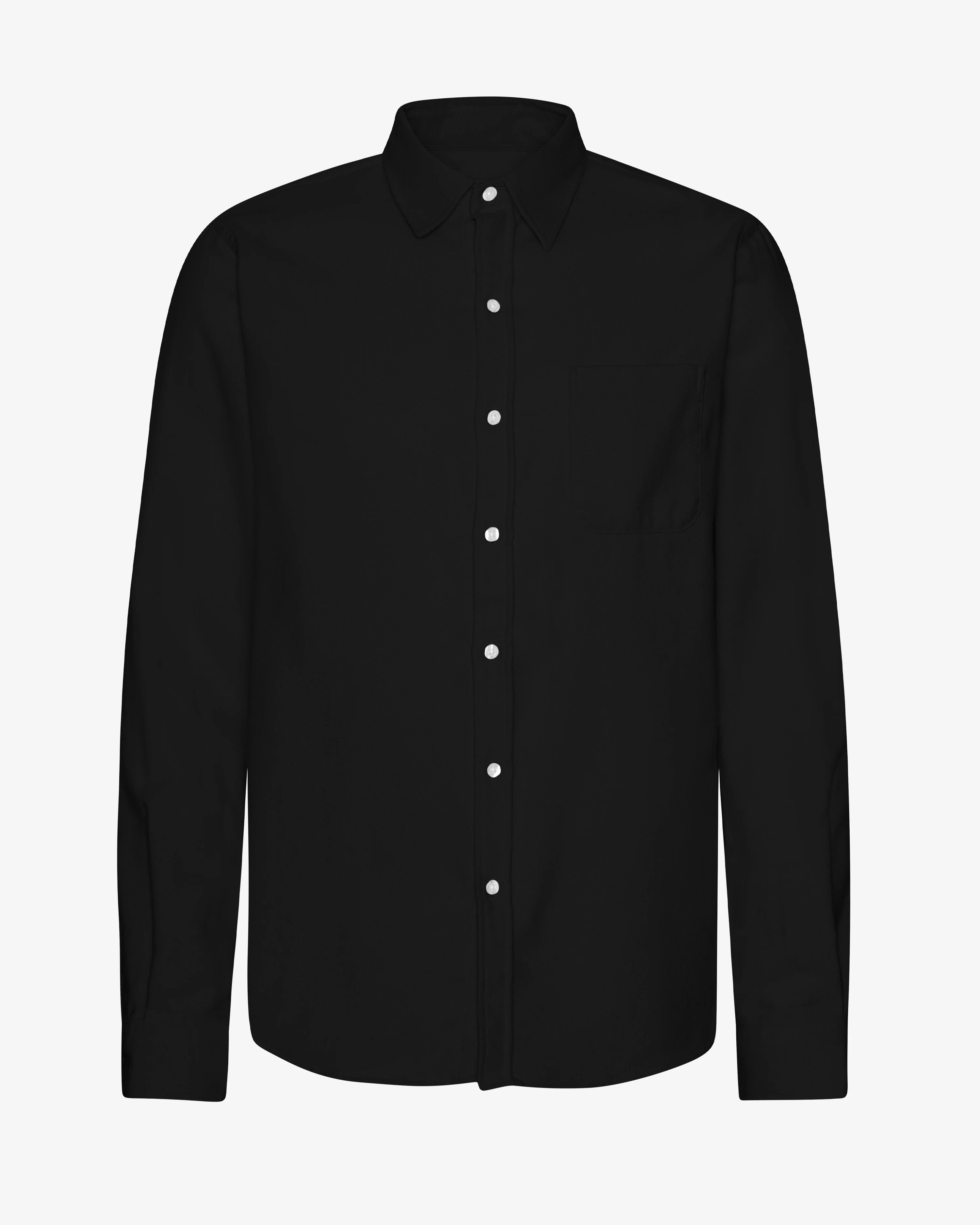 Organic Flannel Shirt - Deep Black