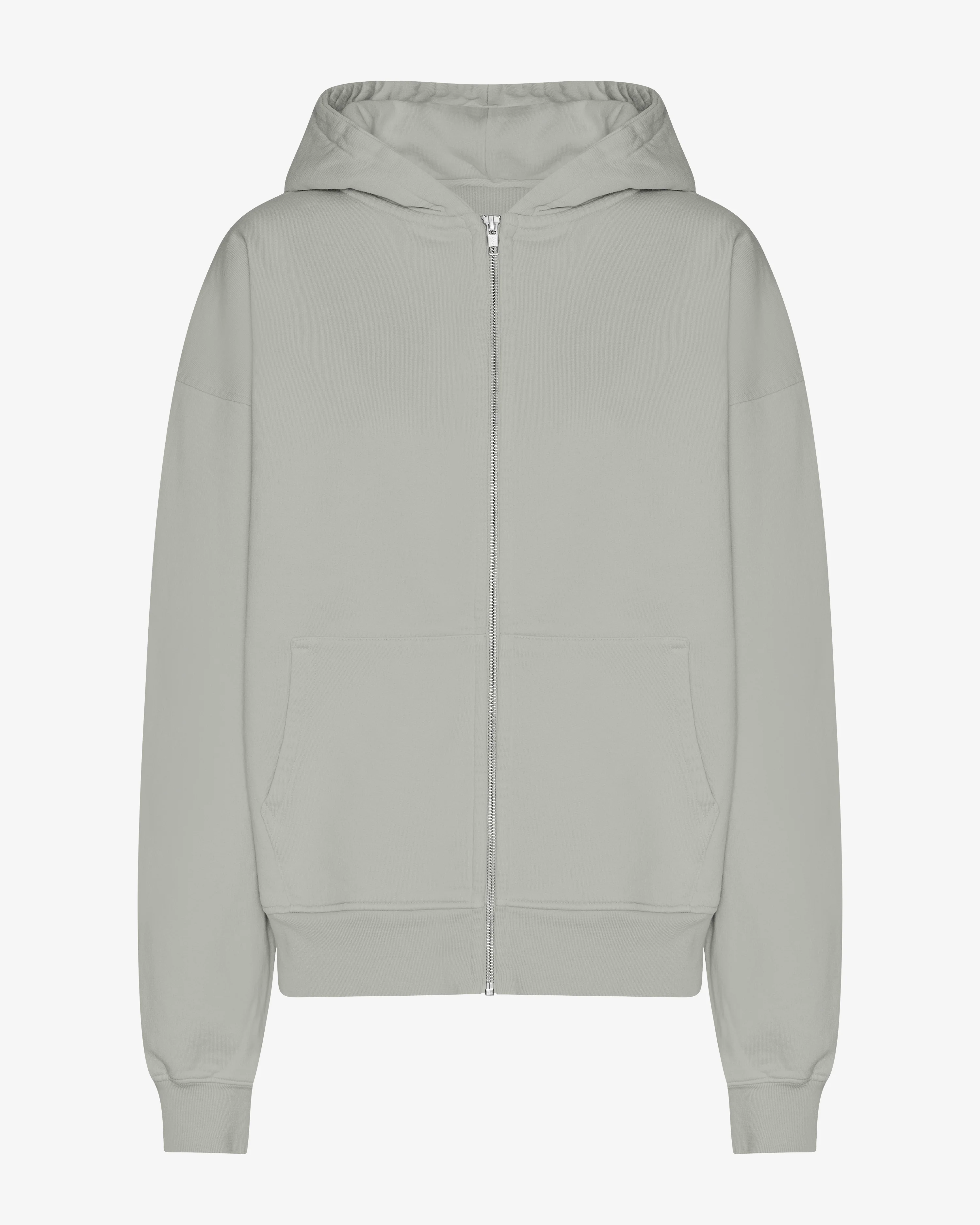 Organic Oversized Zip Hood - Steel Blue