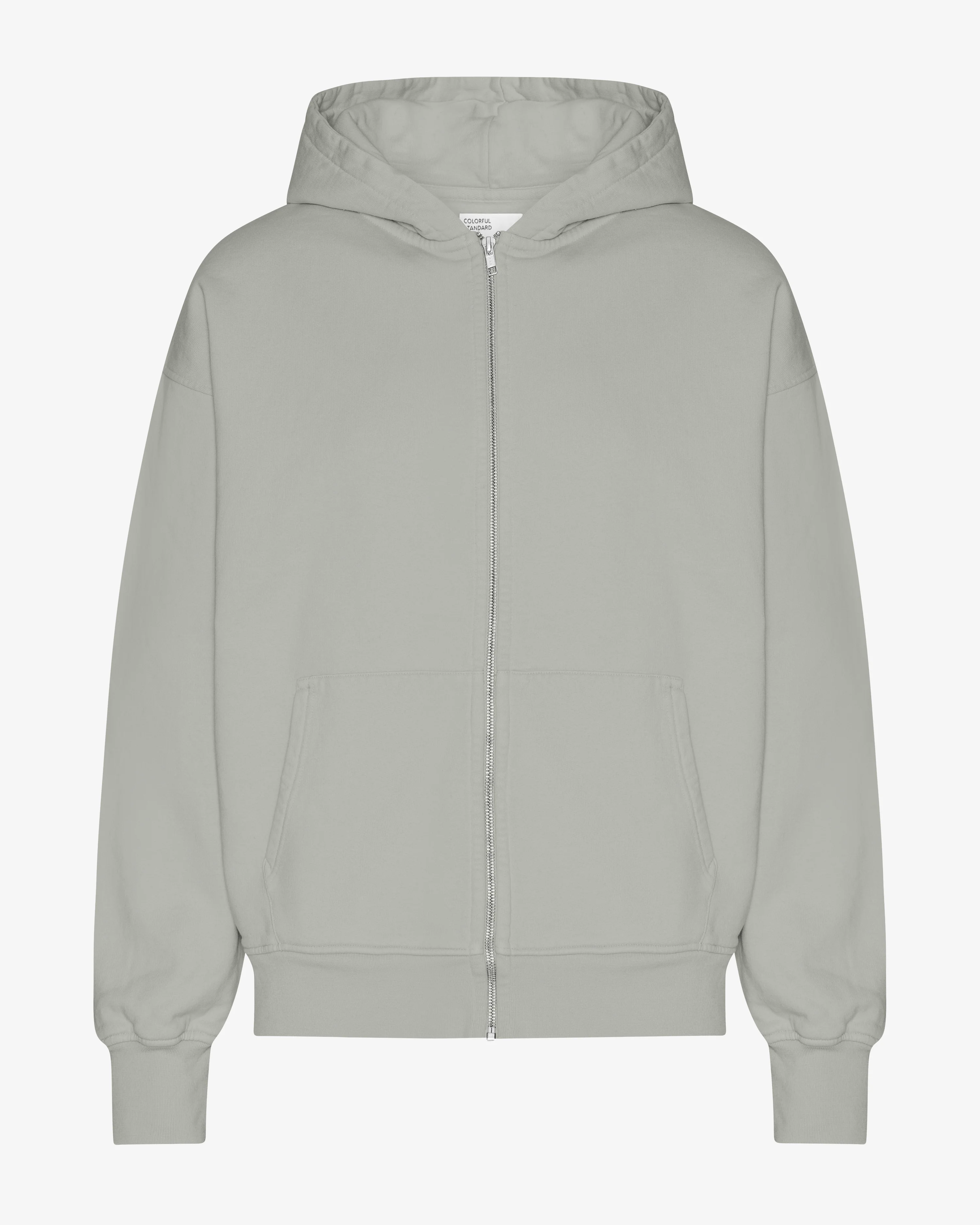 Organic Oversized Zip Hood - Steel Blue