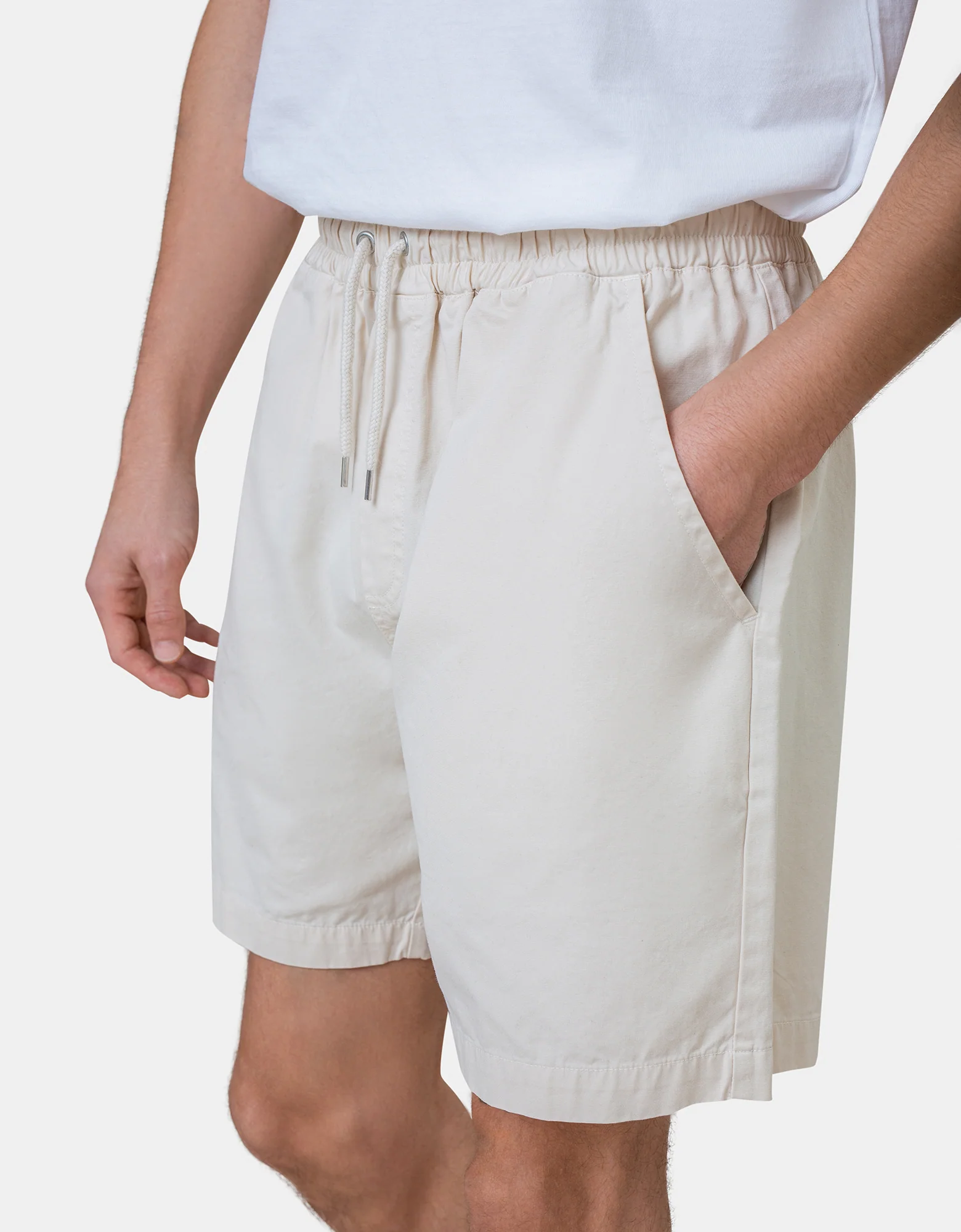 Organic Twill Shorts - Optical White - Image 4