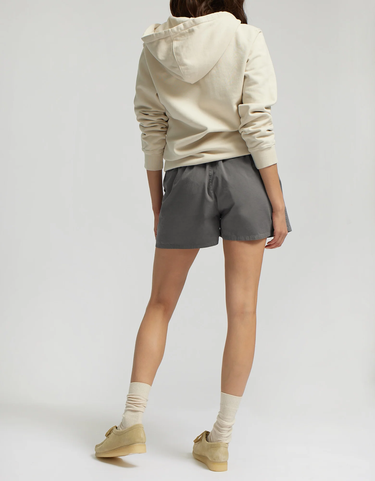 Women Organic Twill Shorts - Storm Grey - Image 4