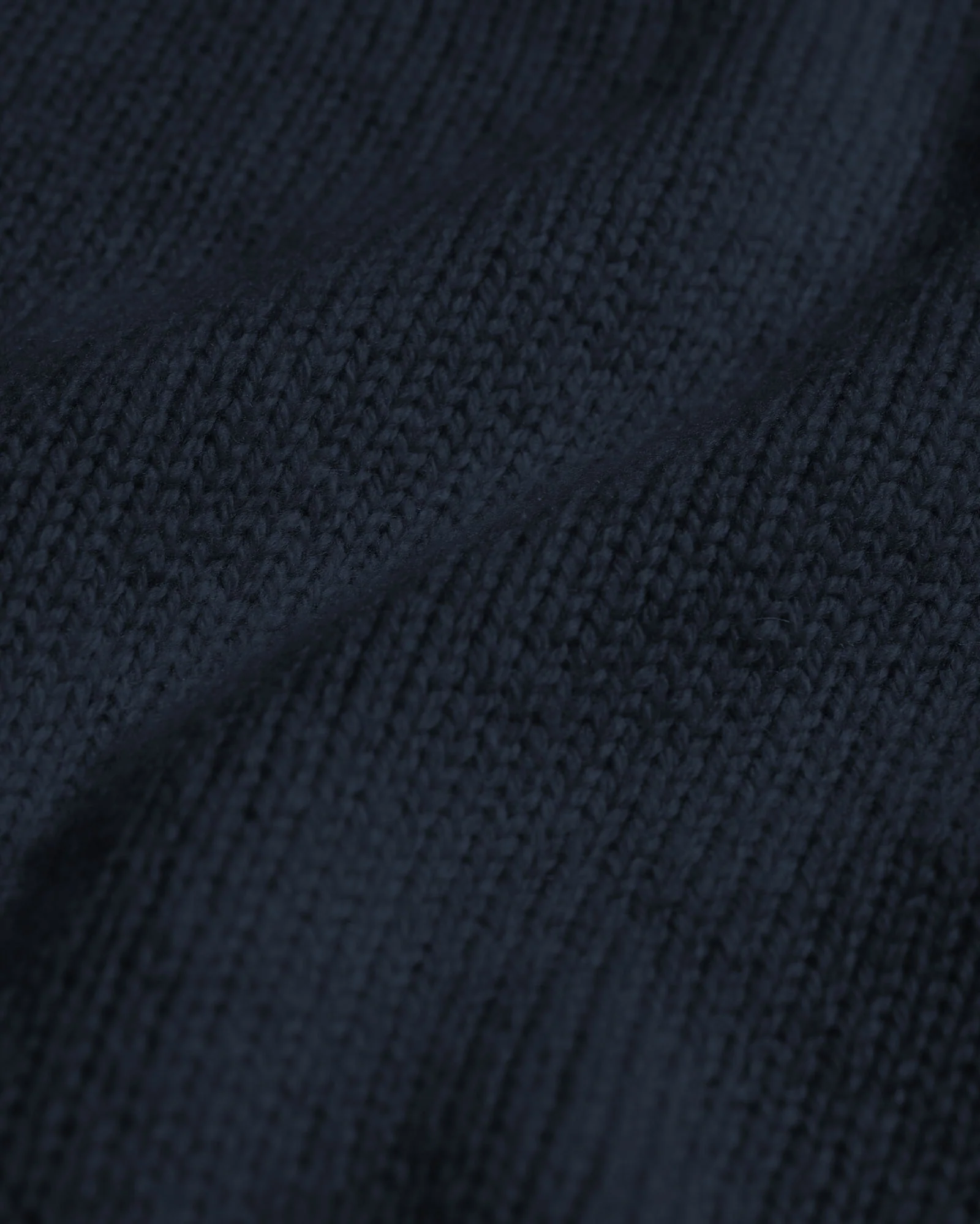 Oversized Merino Wool Crew - Navy Blue - Image 6