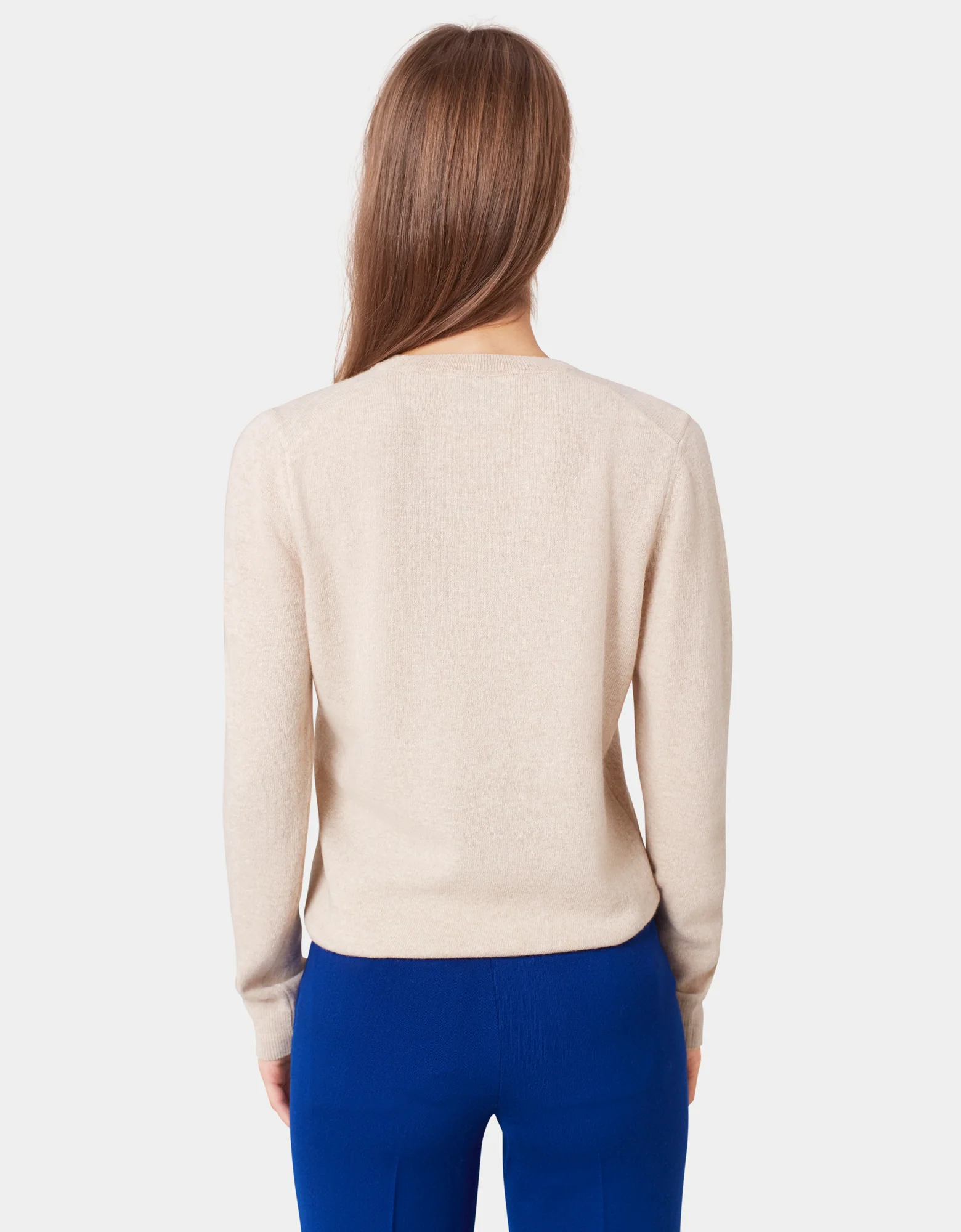 Women Light Merino Wool Crew - Polar Blue - Image 4